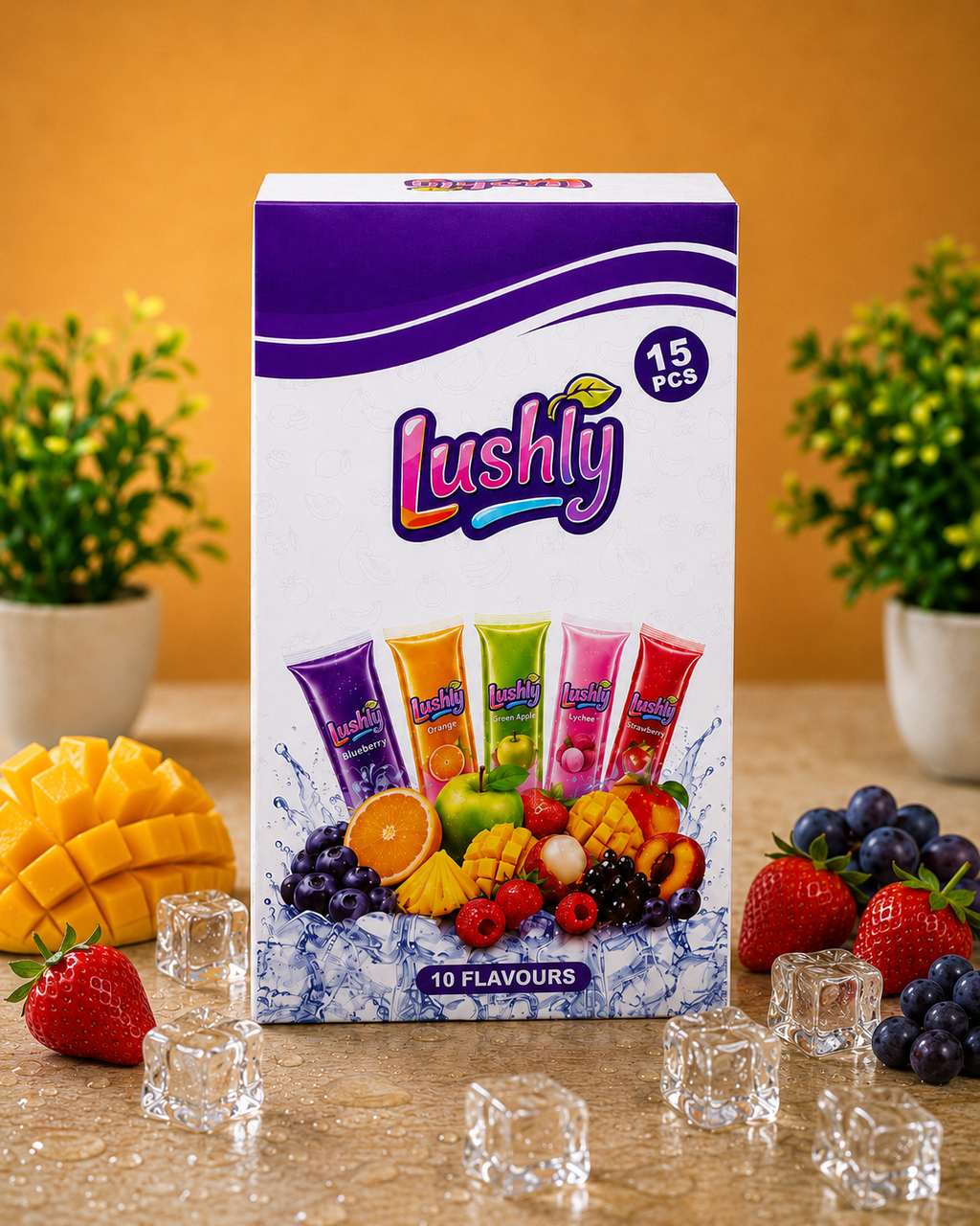 Pack of 15 Ice Lolly's Mixed Flavours